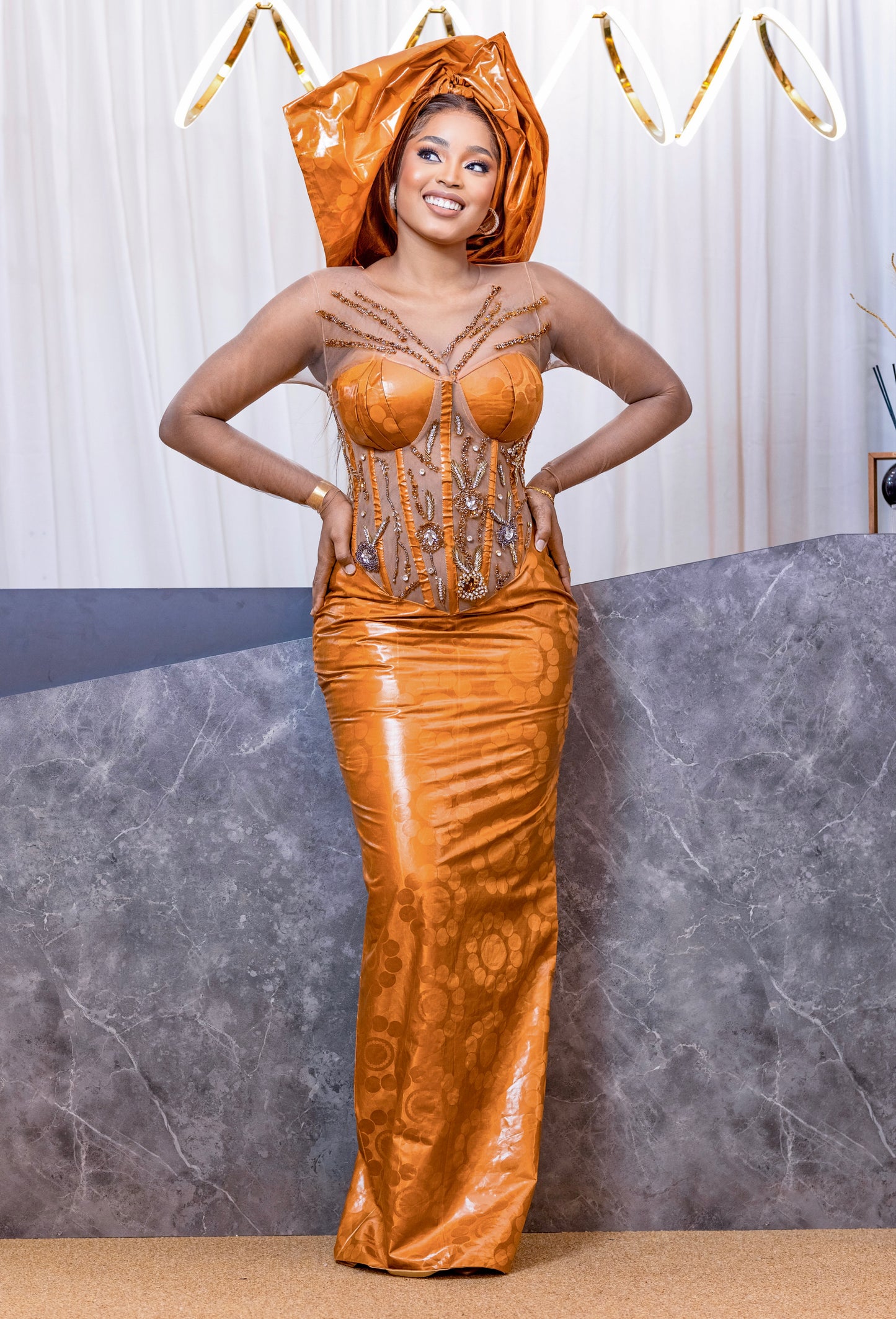 Robe de soiree en wax