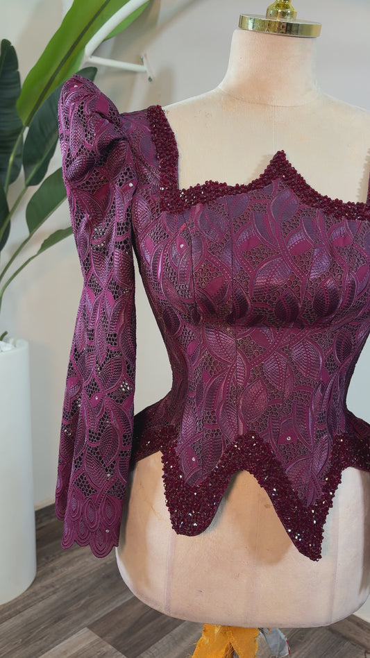 ensemble jupe en brode corset